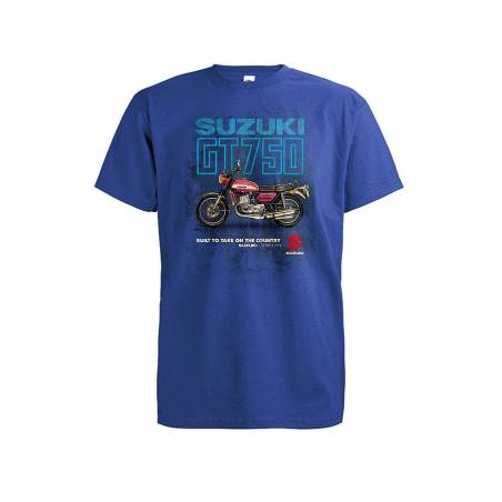 Royal Blue DC Vintage Suzuki GT 750 T-shirt