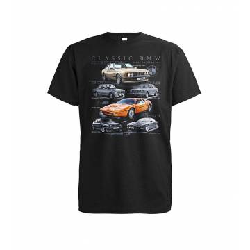 Black DC Classic BMW Cars T-shirt