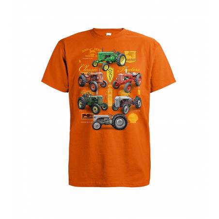 Oranssi DC New Classic Tractors T-paita