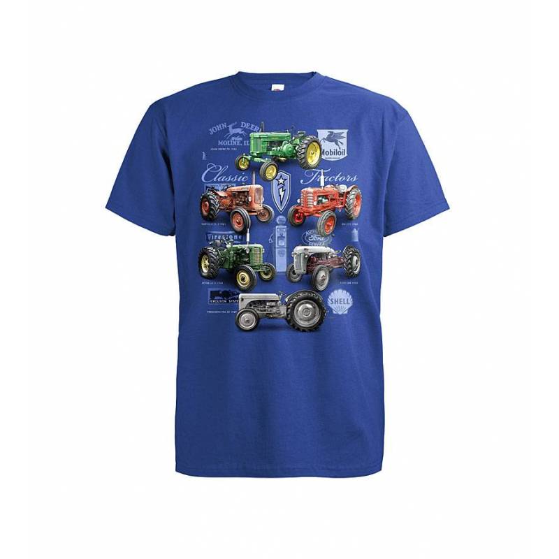 Tummansininen DC New Classic Tractors T-paita
