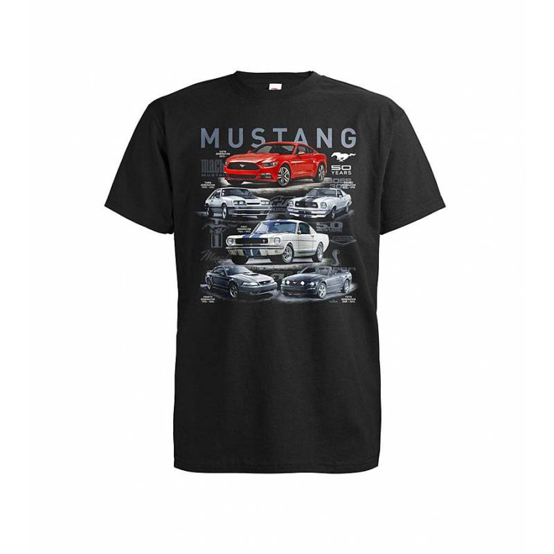 Black DC Mustang 6 Generations T-shirt