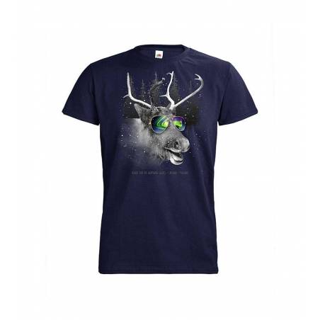 Deep Navy DC Reindeer with Shades T-Shirt
