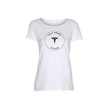 White Tesla Owners Slim T-shirt