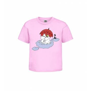 Vaaleanpunainen DC Muumit pilvellä Lasten T-paita