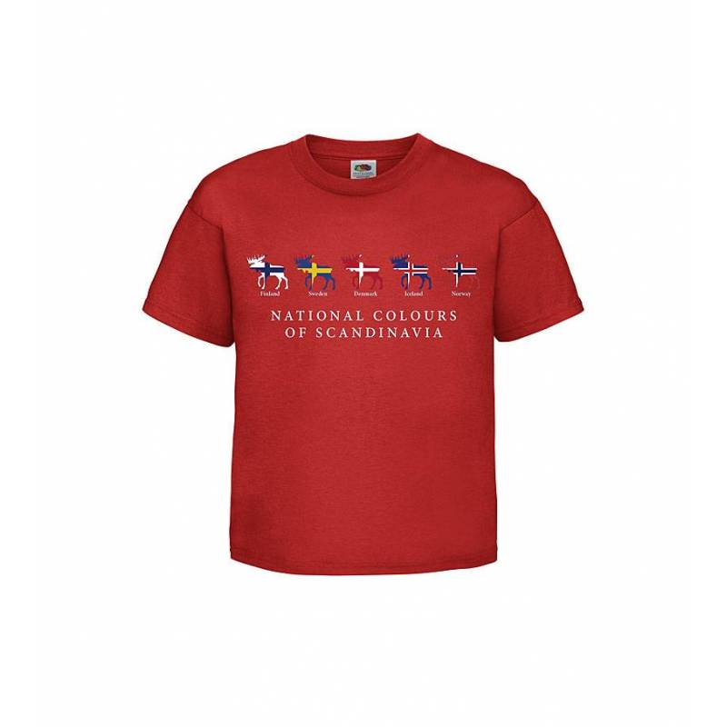 Red National colors KidsT-shirt