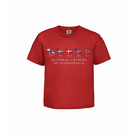 Red National colors KidsT-shirt