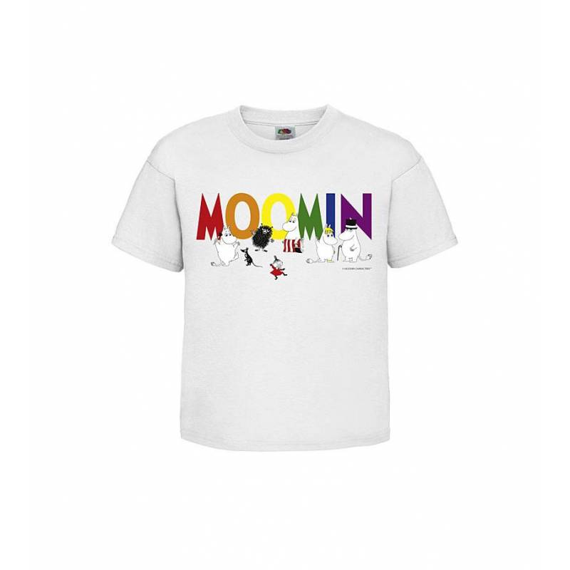 White Moomin logo  + figures Kids T-shirt