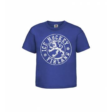 Royal Blue Ice Hockey Finland Kids T-shirt