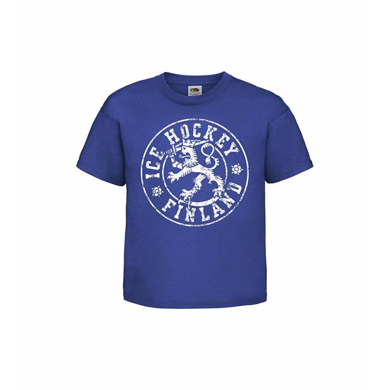 Royal Blue Ice Hockey Finland Kids T-shirt