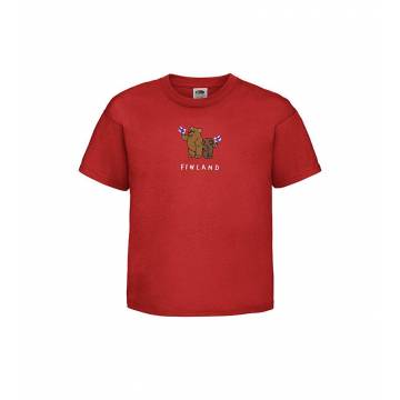Red Suomi Teddybears Kids T-shirt