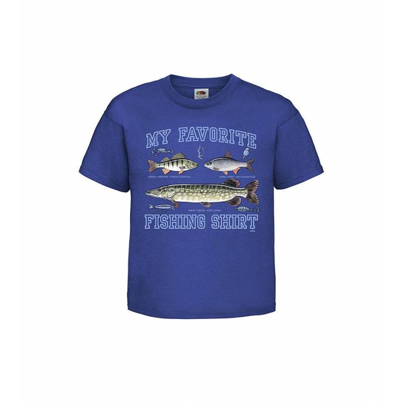 Tummansininen DC My favorite fishing shirt Lasten T-paita