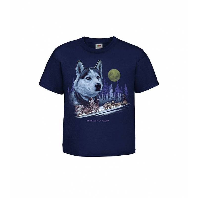 Deep Navy Husky team, Lapland Kids T-shirt