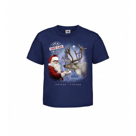 Navy Blue I have met Santa Kids T-shirt