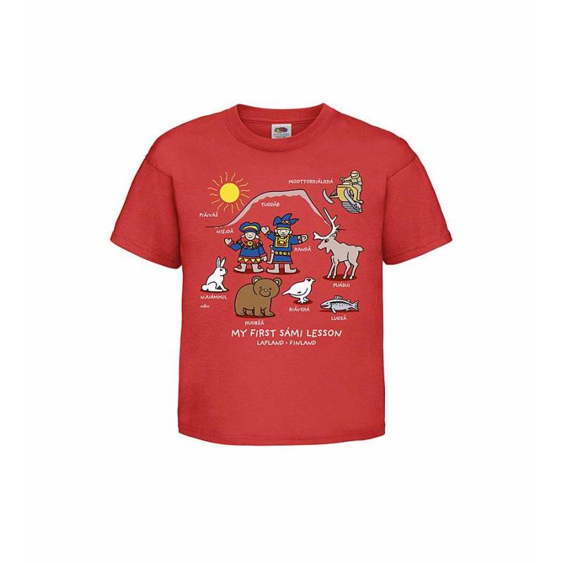 Red My first Sami lesson, Lapland Kids T-shirt