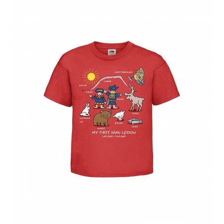Red My first Sami lesson, Lapland Kids T-shirt