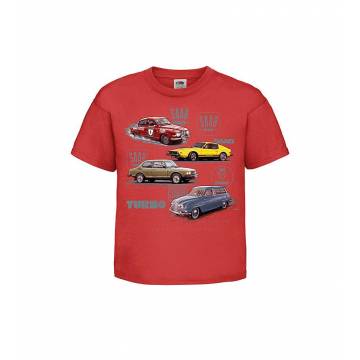 Red Classic Saab Kids T-shirt