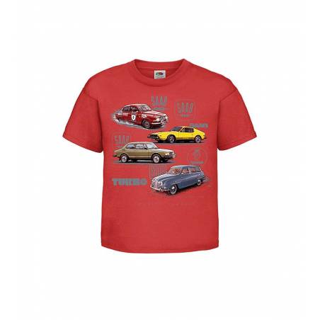 Punainen DC Classic Saab Lasten T-paita
