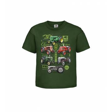 Bottle Green DC New Classic Tractors Kids T-shirt