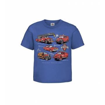 Royal sininen DC Vanhat paloautot Lasten T-paita