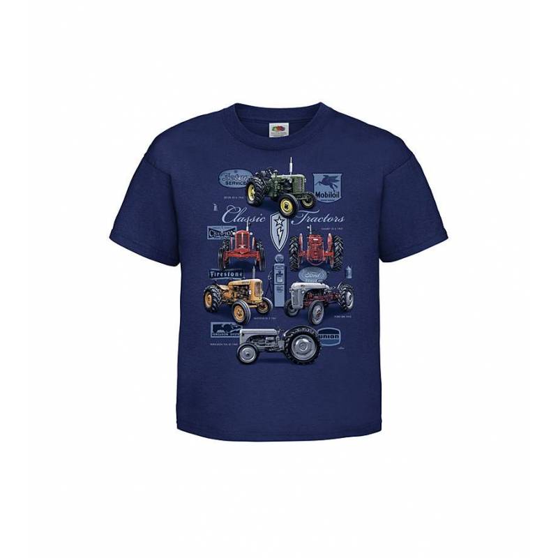 Tummansininen DC Classic tractors Lasten T-paita