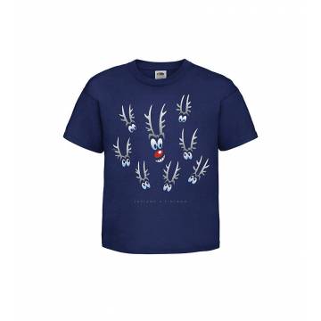 Deep Navy Reindeer eyes, Lapland Kids T-shirt