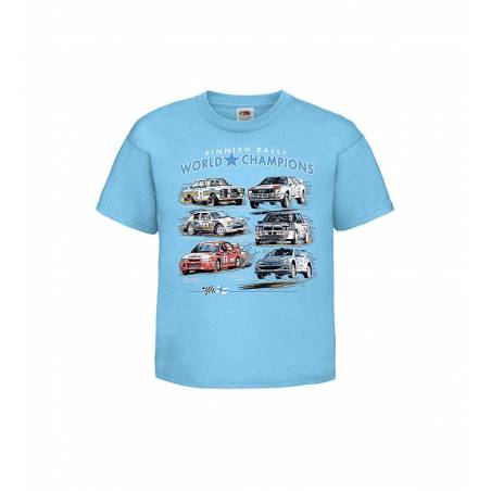 Azure Blue DC Finnish Rally Champions Kids T-shirt