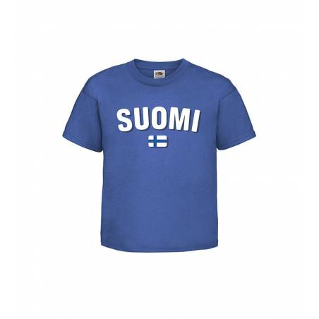Royal sininen DC Suomi ja Lippu Lasten T-paita