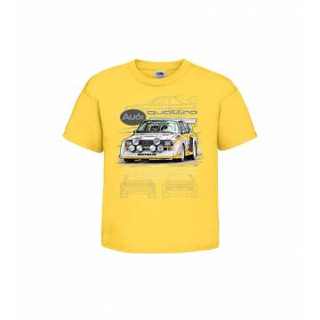 Yellow DC Audi S1 Kids T-shirt