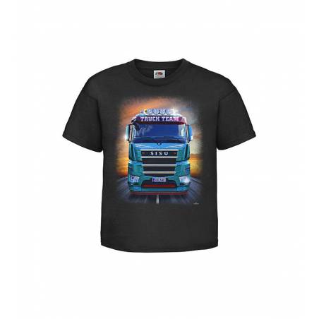 Musta DC Sisu Truck Team Lasten T-paita