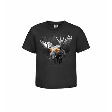 Black DC Moose and shades Kids T-shirt
