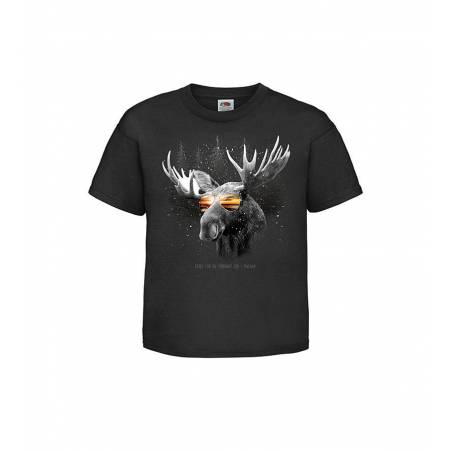 Black DC Moose and shades Kids T-shirt