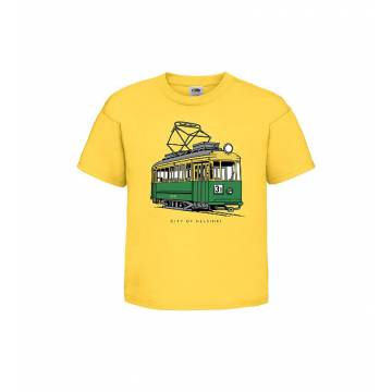 Yellow DC Old Tram Kids Tt-shirt