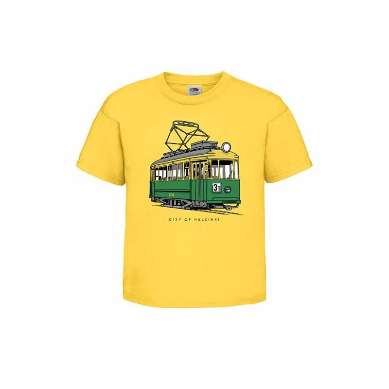 Yellow DC Old Tram Kids Tt-shirt
