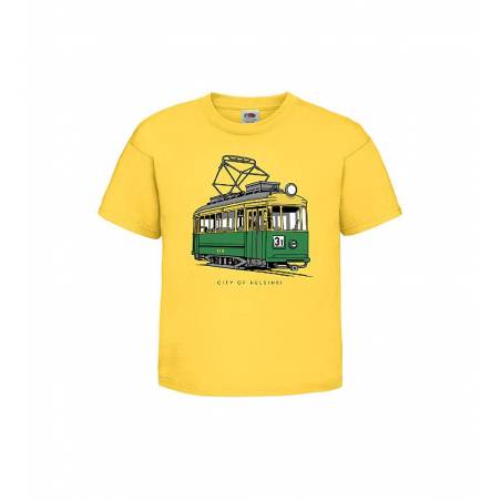 Keltainen DC Vanha Raitiovaunu Lasten T-paita