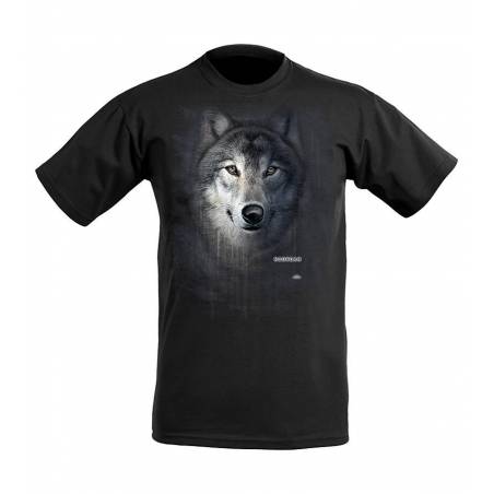Black DC Wolf head NUORGAM Finland T-shirt