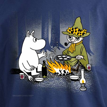 Moomin and snufkin by campfire