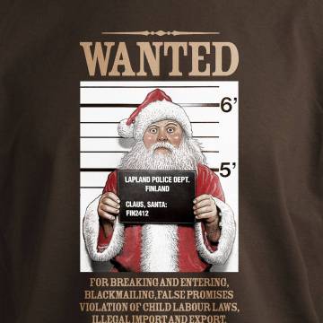 Wanted! Santa Claus T-paita