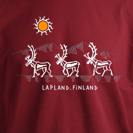 Brick Red Illustrated reindeer T-shirt