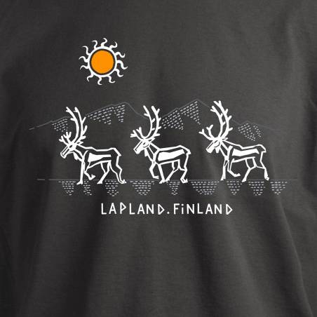 Light Graphite Illustrated reindeer T-shirt