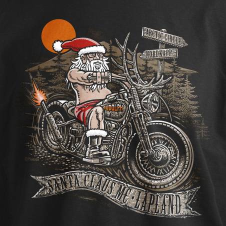 DC Santa and motorcycle T-shirt