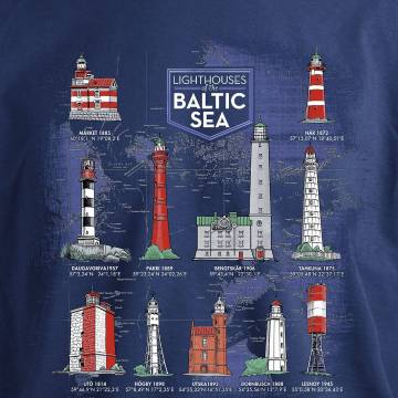 Baltic Sea Lighthouses T-paita