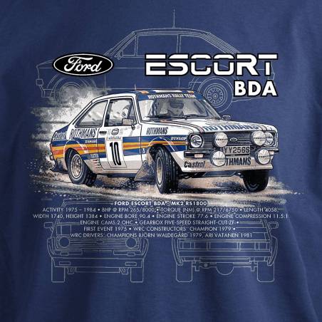 Tummansininen Escort BDA T-paita
