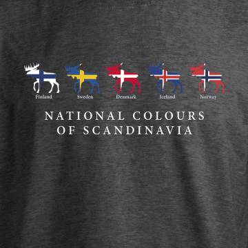 Tumma meleerattu harmaa National colors... T-paita