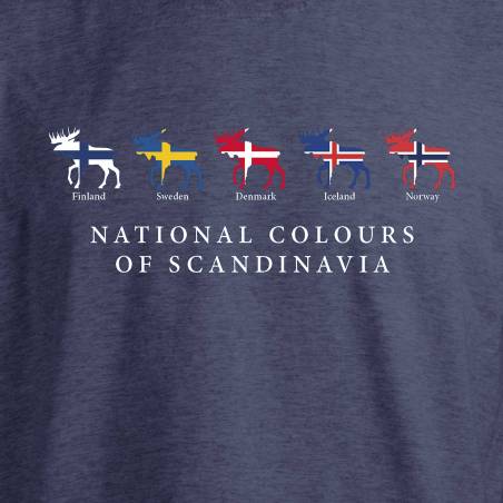 Meleerattu syvänsininen National colors... T-paita