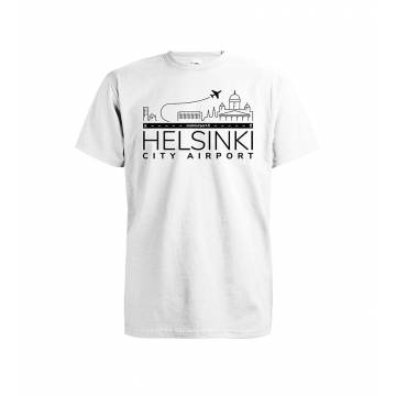 Valkoinen Helsinki City Airport T-paita