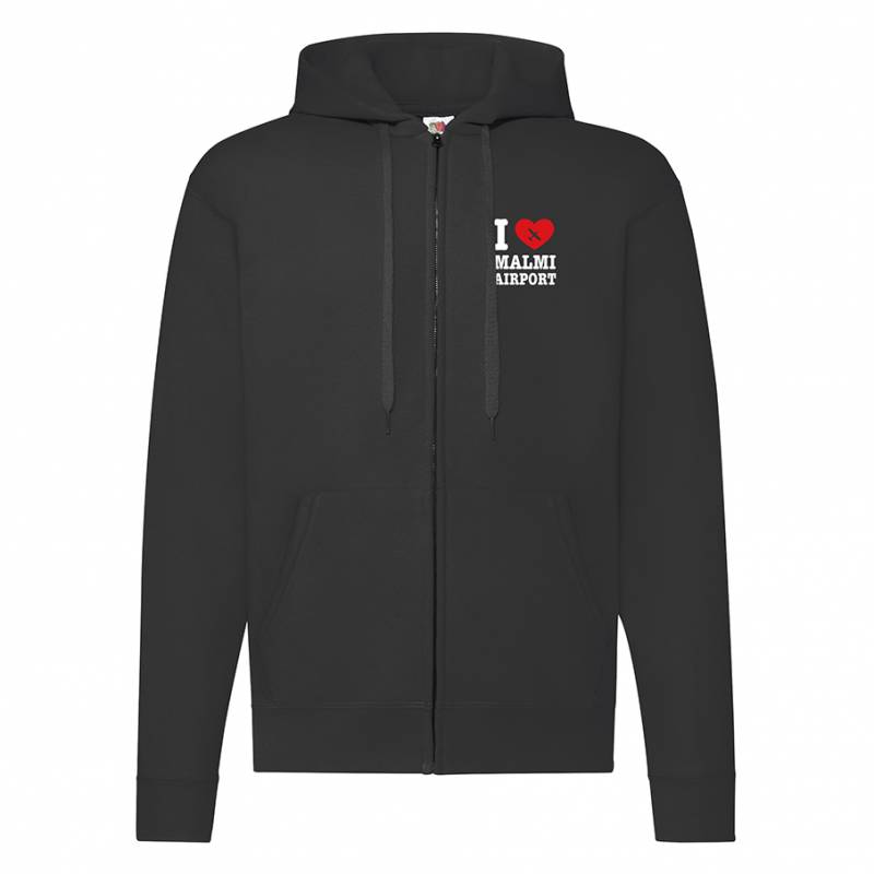 Black I Love Malmi Airport Hooded Jacket