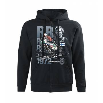 Black Jarno Saarinen Hooded sweat jacket