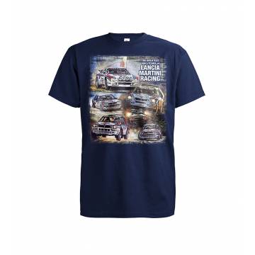 Deep Navy DC Lancia Martini Rallycars T-shirt