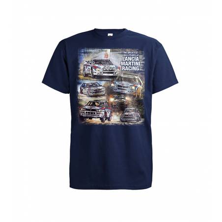 Deep Navy DC Lancia Martini Rallycars T-shirt