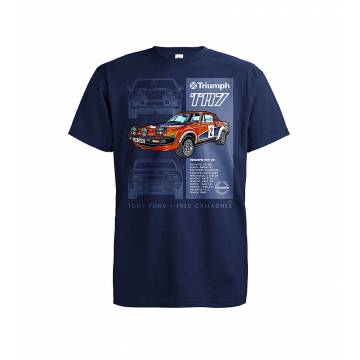 Deep Navy Triumph TR7 T-shirt